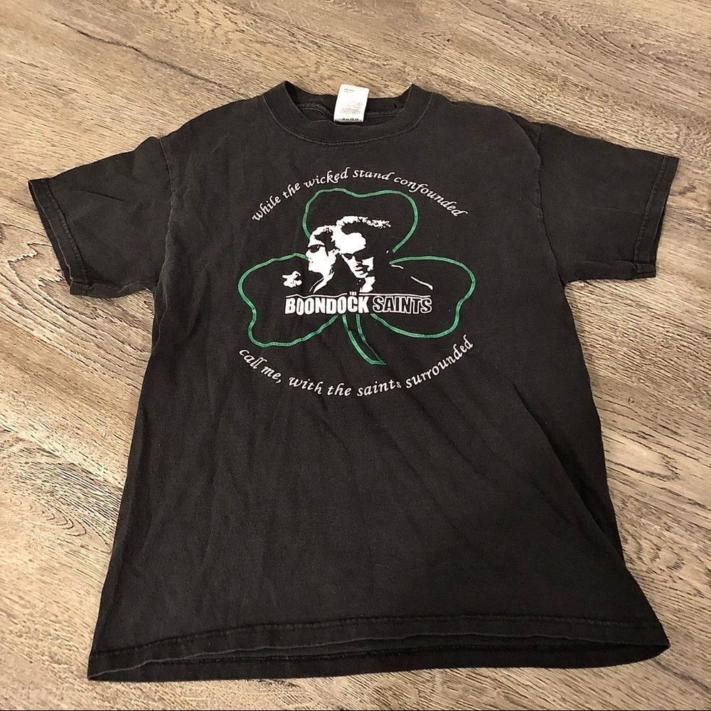 DELTA Vintage The Boondock Saints Veritas Aequitas Black Shirt Size S.